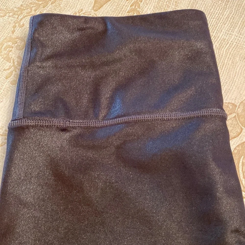 Athleta Elation High Rise Gray Silver Shimmer Leggings M - Picture 6 of 13